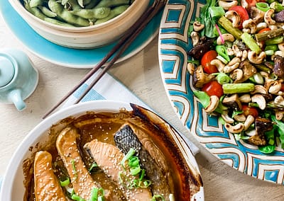 Miso Salmon with Asian Sesame Salad